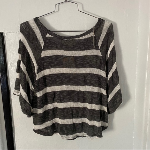Gray & White Striped Top - Picture 2 of 3
